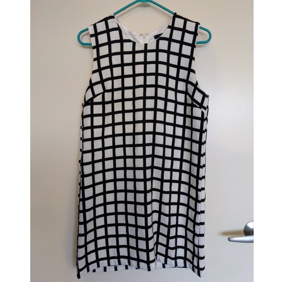 Checkered Mini Shift Dress - Picture 1 of 3